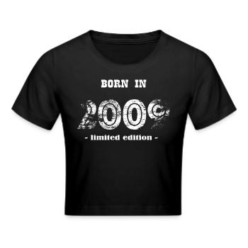 BORN IN 2009 limited edition - Cropped T-Shirt - black - Front - Marisol (170cm)