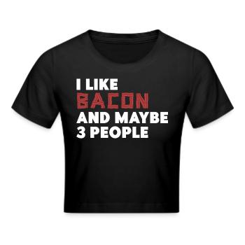 J’aime le bacon et peut-être trois personnes - Crop top - noir - Devant - Marisol (170cm)