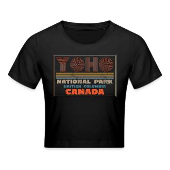Jasper Nationalpark British Columia Kanada - Frauen Cropped T-Shirt - Schwarz - Vorne - Marisol (170cm)