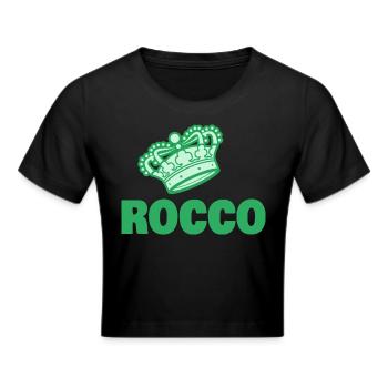 Rocco als Vorname - Frauen Cropped T-Shirt - Schwarz - Vorne - Marisol (170cm)