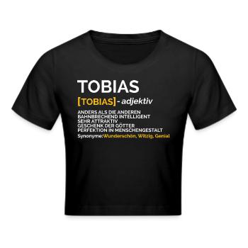 Tobias - Frauen Cropped T-Shirt - Schwarz - Vorne - Marisol (170cm)