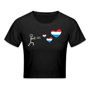 pays-bas hollande amour hollandais oranje néerlandais - Crop top - noir - Devant - Marisol (170cm)