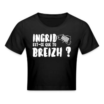 Ingrid est-ce que tu breizh? - Crop top - noir - Devant - Marisol (170cm)