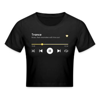 Trance - Cropped T-Shirt - black - Front - Marisol (170cm)