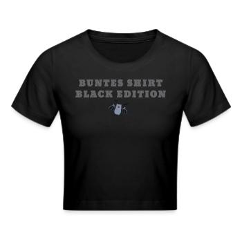 Black Edition,sarkastisch,ironisch,Fledermaus - Frauen Cropped T-Shirt - Schwarz - Vorne - Marisol (170cm)