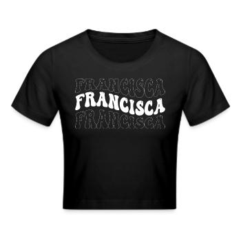 Drôle Francisca Groovy 4 Hommes Femmes Cool Francisca - Crop top - noir - Devant - Marisol (170cm)