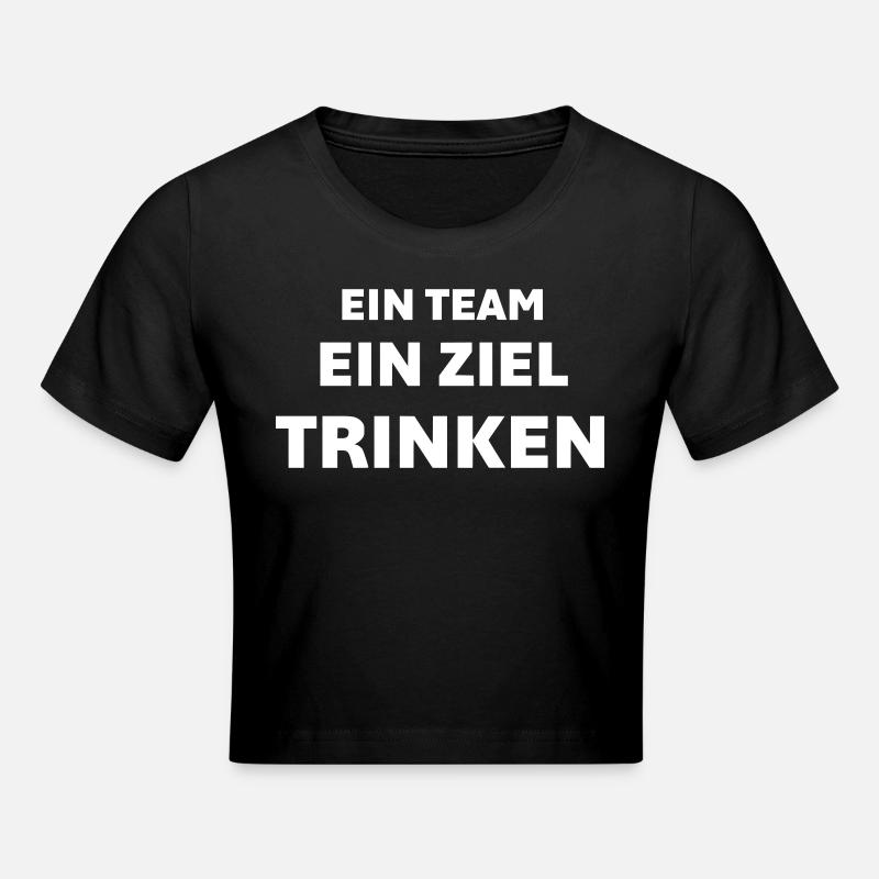 Une équipe, un but, boire - Crop top - noir