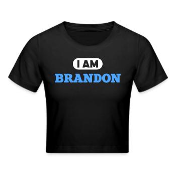 Brandon Name Saying für stolze Brandons - Frauen Cropped T-Shirt - Schwarz - Vorne - Marisol (170cm)