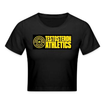 Testosterone Buddies Fitness Bodybuilding Workout - Crop top - noir - Devant - Marisol (170cm)