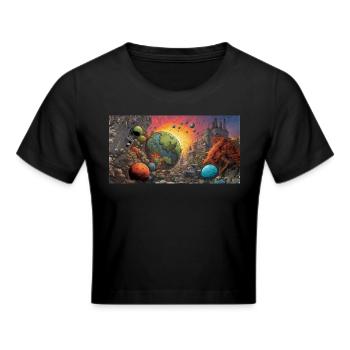 Science-fiction apocalyptique - Crop top - noir - Devant - Marisol (170cm)
