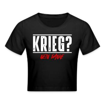 Krieg - Frauen Cropped T-Shirt - Schwarz - Vorne - Marisol (170cm)