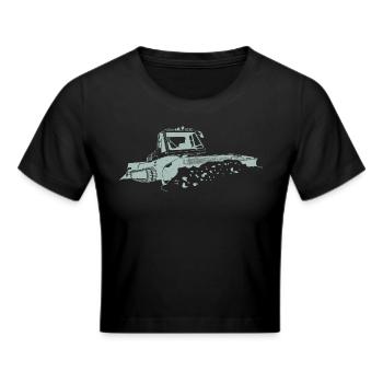 Silhouette de skieur de sports d'hiver de dameuse de neige - Crop top - noir - Devant - Marisol (170cm)