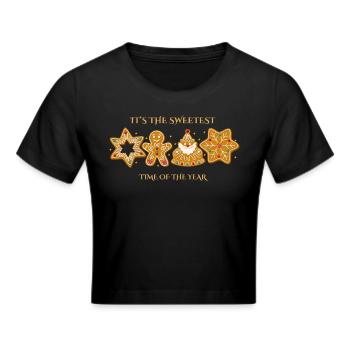 Christmas - Frauen Cropped T-Shirt - Schwarz - Vorne - Marisol (170cm)