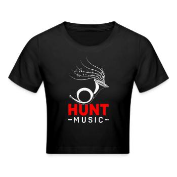 Jagdhorn Jäger Musik gruppen design - Frauen Cropped T-Shirt - Schwarz - Vorne - Marisol (170cm)