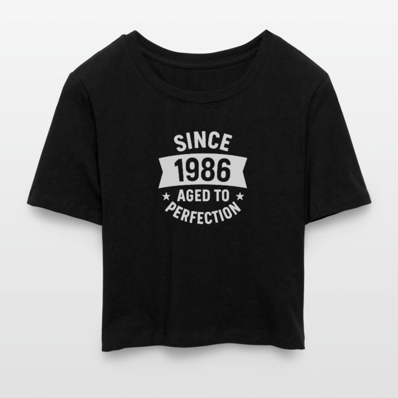 1986 – 40 Jahre Pullover oder Hemdgeschenk Frauen Cropped T-Shirt