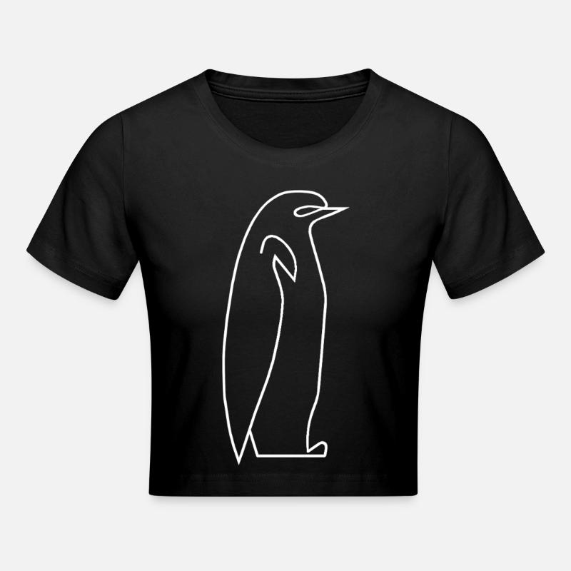Penguin - Cropped T-Shirt - black