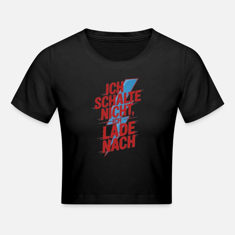 I don't shift, I reload - Cropped T-Shirt - black