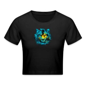 Kazakhstan - Cropped T-Shirt - black - Front - Marisol (170cm)