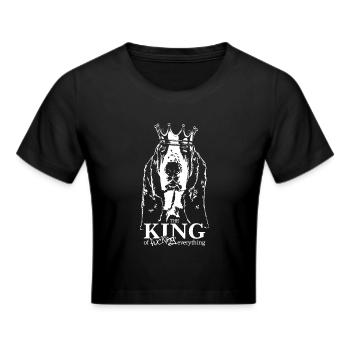 BASSET HOUND King of everything Hunde Wilsigns - Frauen Cropped T-Shirt - Schwarz - Vorne - Marisol (170cm)