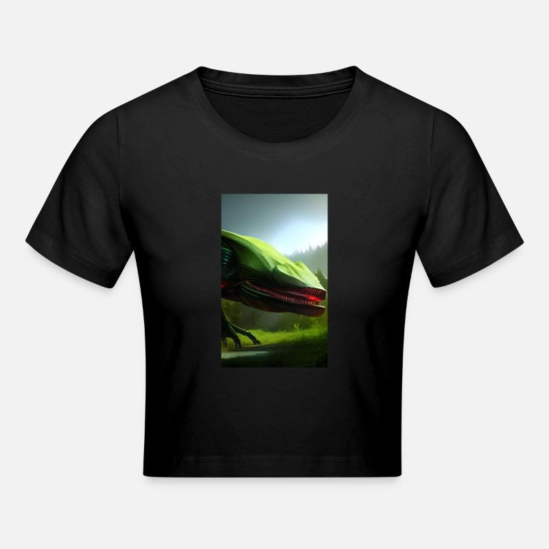 Extraterrestre | OVNI | Vaisseau spatial | PAU | étranger - Crop top - noir