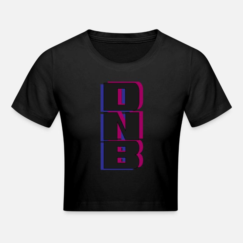 DNB Dark Vert Original Junglist Drum n Bass - Crop top - noir