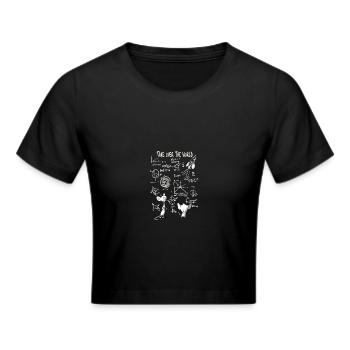 Weltübernahme – Schlauer Mäuse-Masterplan - Frauen Cropped T-Shirt - Schwarz - Vorne - Marisol (170cm)