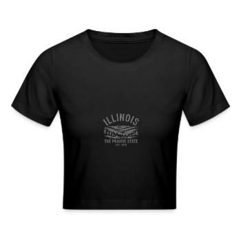 Illionois Mountain Vintage - Crop top - noir - Devant - Marisol (170cm)
