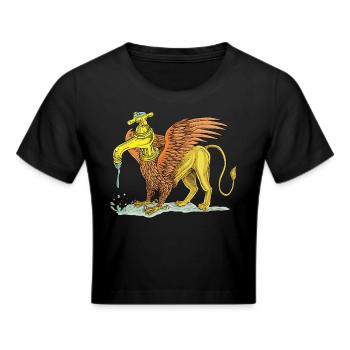 THE TAP - Cropped T-Shirt - black - Front - Marisol (170cm)