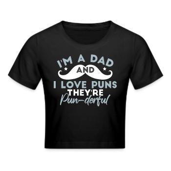 J’aime les jeux de mots Hommes Papa - Crop top - noir - Devant - Marisol (170cm)
