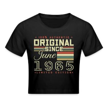 Cadeau Anniversaire Juin 1965, Gift June 1965 - Crop top - noir - Devant - Marisol (170cm)