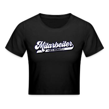 Mitarbeiter des Monat | Farben änderbar - Frauen Cropped T-Shirt - Schwarz - Vorne - Marisol (170cm)