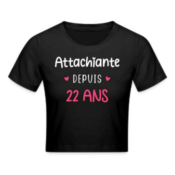 Attachiante depuis 22 ans - Crop top - noir - Devant - Marisol (170cm)
