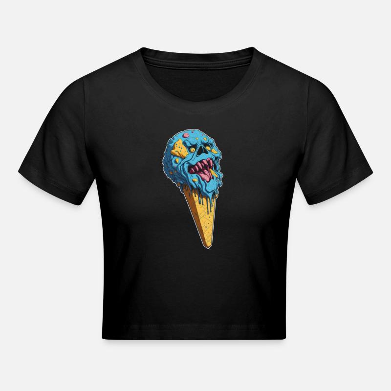 Crème glacée Trippy - Crop top - noir