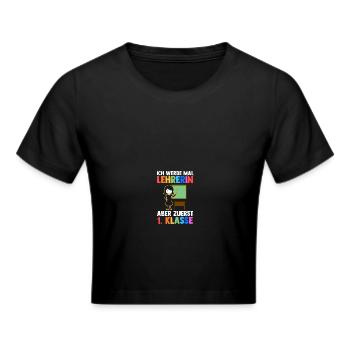 Enseignant Première Primaire Inscription Enfant - Crop top - noir - Devant - Marisol (170cm)