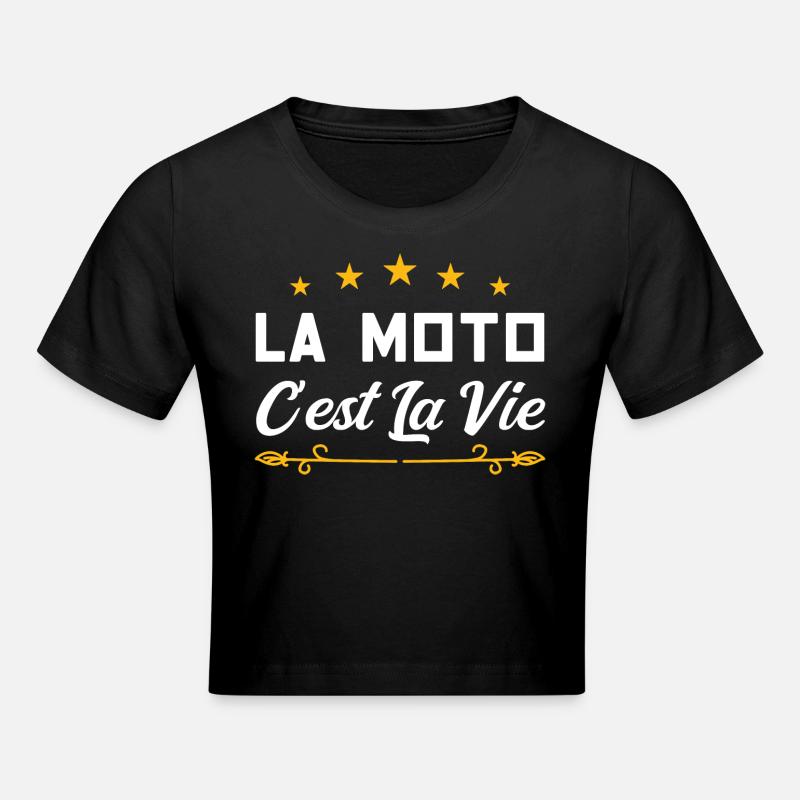 La moto c est la vie - Crop top - noir