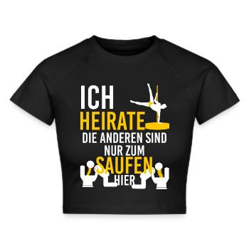 Junggesellenabschied - Frauen Cropped T-Shirt - Schwarz - Vorne - Marisol (170cm)
