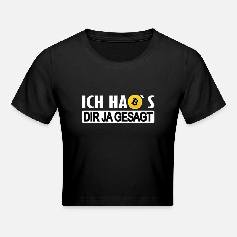 Je te l’avais dit Bitcoin Crypto Cryptocurrency - Crop top - noir