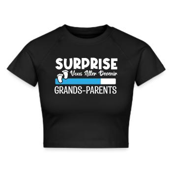 annonce grossesse grands parents. devenir grands. - Crop top - noir - Devant - Marisol (170cm)
