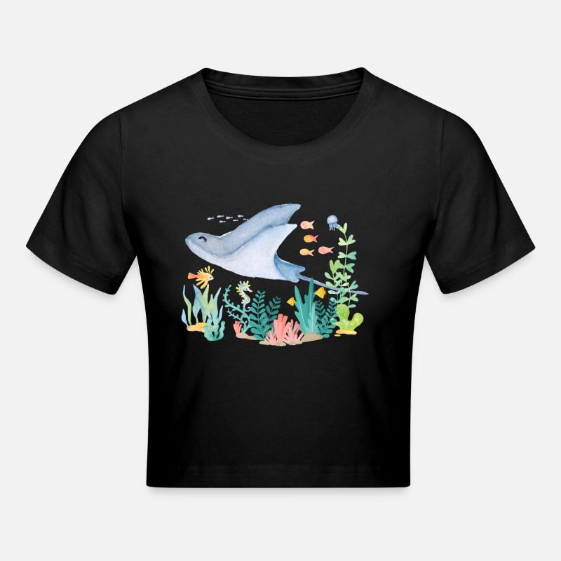 Ray Sea - Cropped T-Shirt - black
