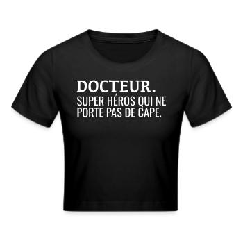 Docteur Définiton Humour - Crop top - noir - Devant - Marisol (170cm)