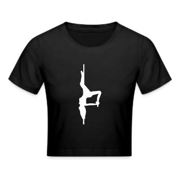 Pole Dance Silhouette - Frauen Cropped T-Shirt - Schwarz - Vorne - Marisol (170cm)