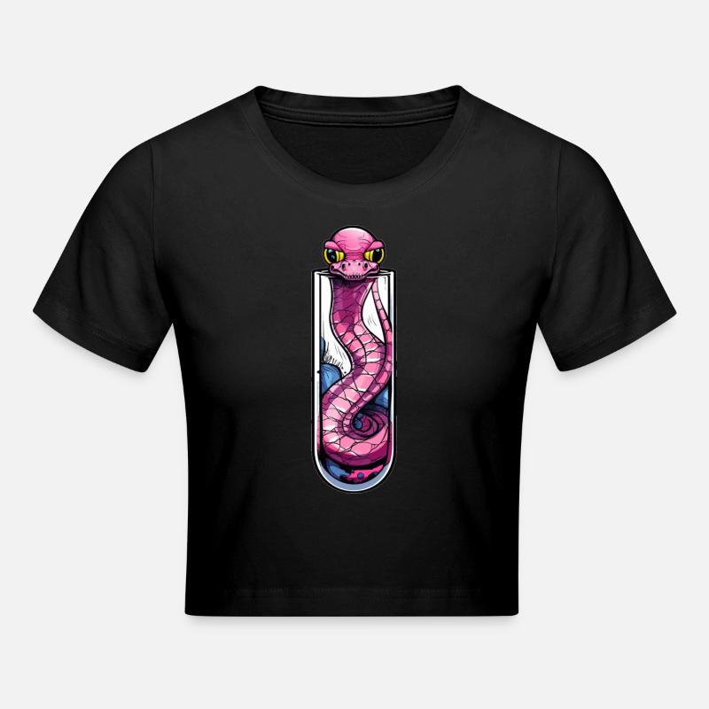 Dessin de tatouage de serpent - Crop top - noir