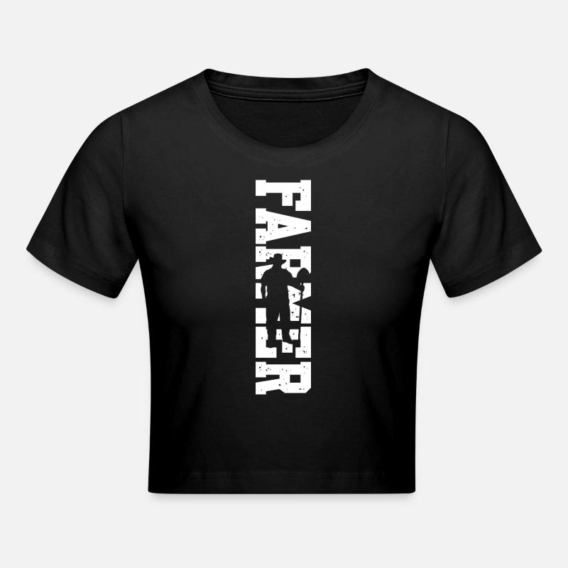Farmer Worm Compost Compost Women's Gift Saying - Cropped T-Shirt - black