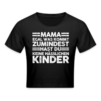 Muttertag Mutter Mama - Frauen Cropped T-Shirt - Schwarz - Vorne - Marisol (170cm)