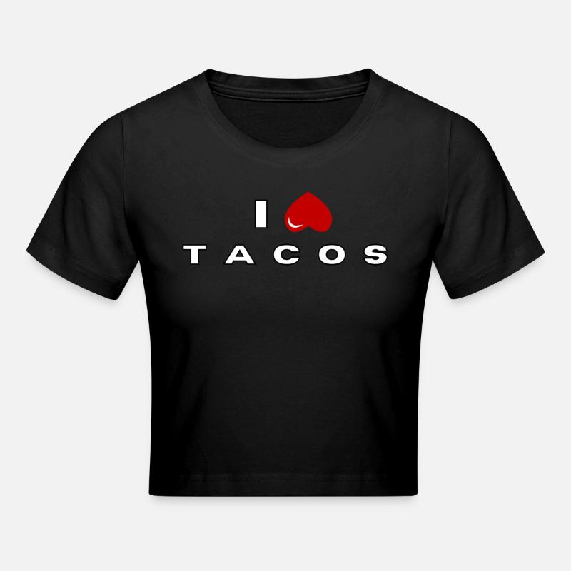 Je déteste les tacos - Crop top - noir