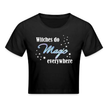 Magie überall - Frauen Cropped T-Shirt - Schwarz - Vorne - Marisol (170cm)