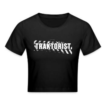 Traktor Schlepper Traktor-Sprüche "Traktorist" - Frauen Cropped T-Shirt - Schwarz - Vorne - Marisol (170cm)
