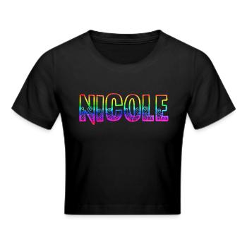 nicole rs arc-en-ciel - Crop top - noir - Devant - Marisol (170cm)