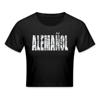 Deutsch-Spanier Spanisch deutsch-spanisch Geschenk - Frauen Cropped T-Shirt - Schwarz - Vorne - Marisol (170cm)