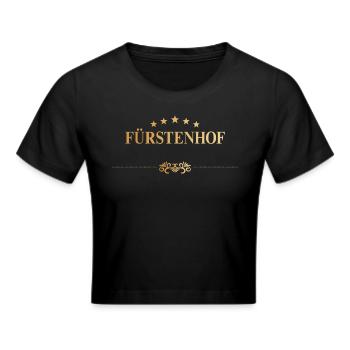 Sturm der Liebe Fürstenhof Logo Wappen Ornament - Frauen Cropped T-Shirt - Schwarz - Vorne - Marisol (170cm)